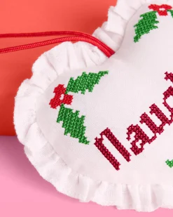 Naughty or Nice Ornament - cross stitch ornament