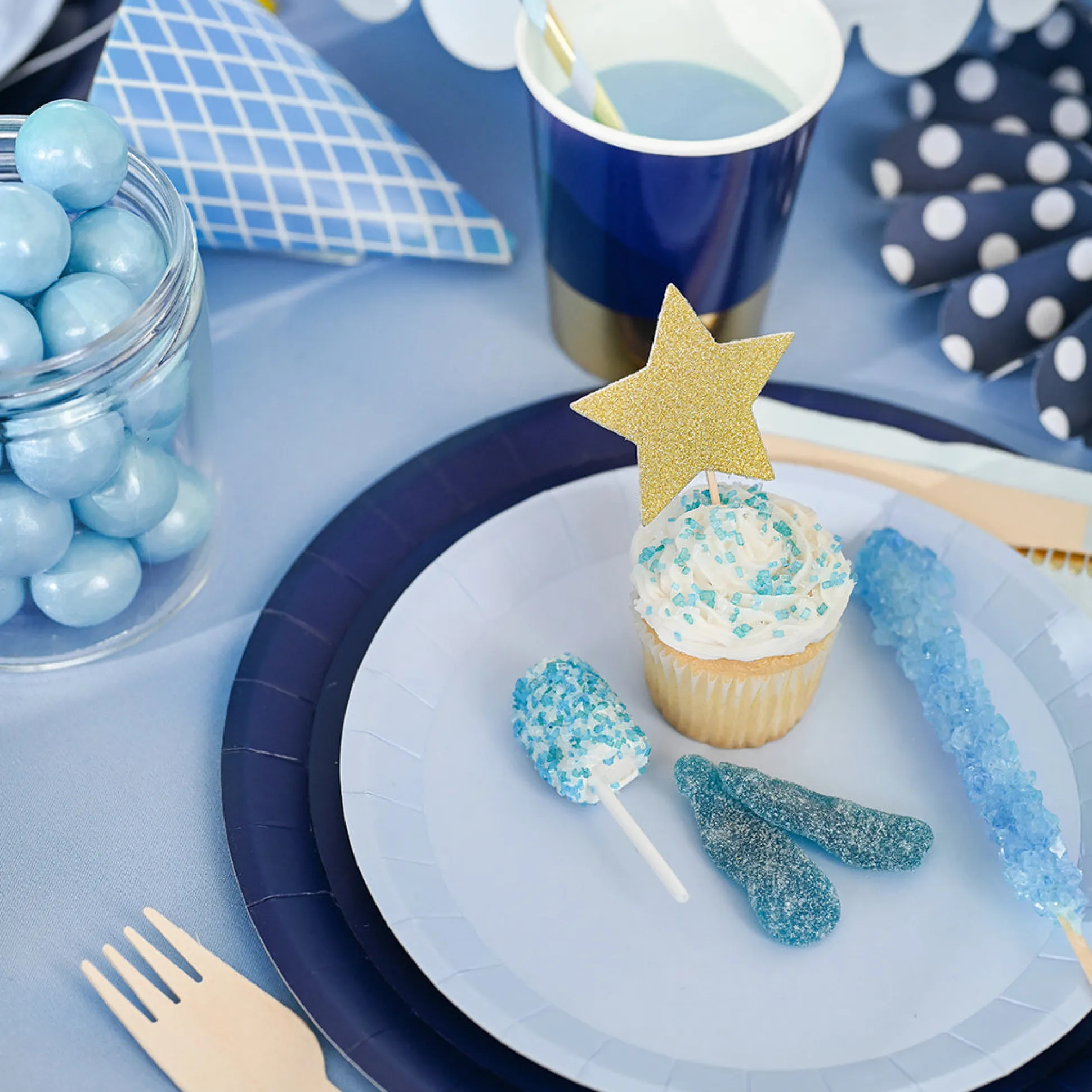 Navy Classic Large Plates (10 per pack)