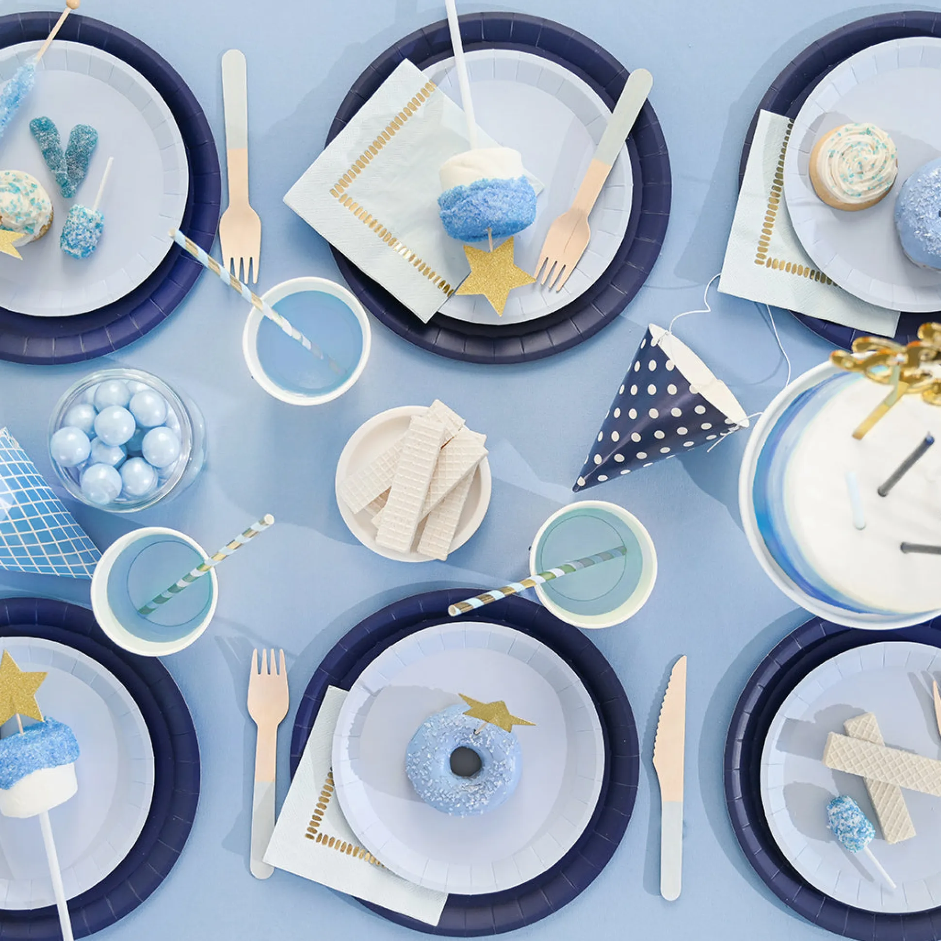 Navy Classic Large Plates (10 per pack)