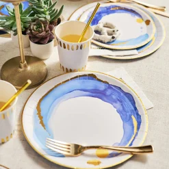 Ocean Watercolor Small Plates, 10 per pack
