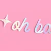 Oh Baby Banner - iridescent foil banner