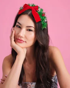 Oh Christmas Headband - fringe + bow headband