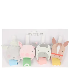 On The Farm Party Blowers, Pack of 4