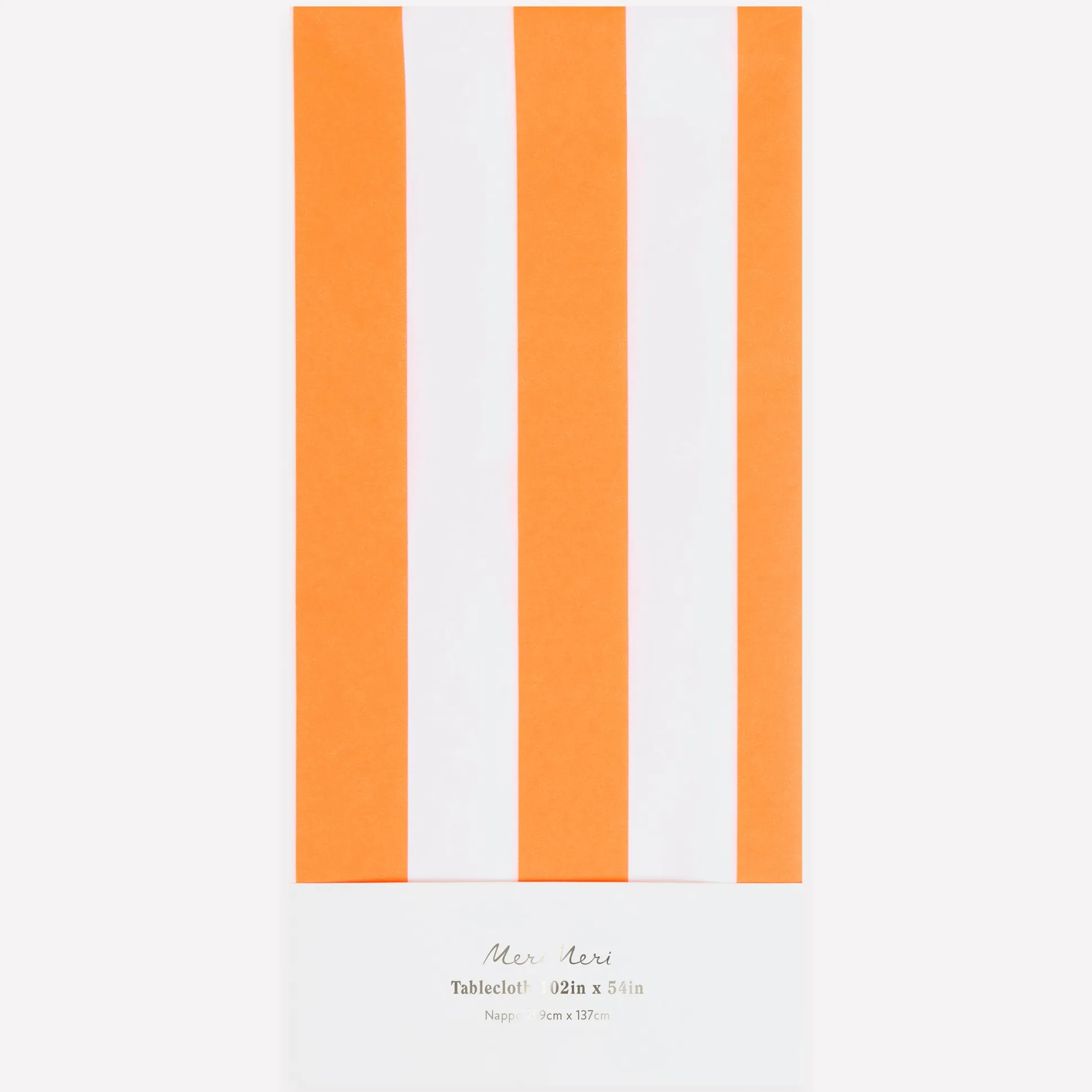 Orange Striped Tablecloth