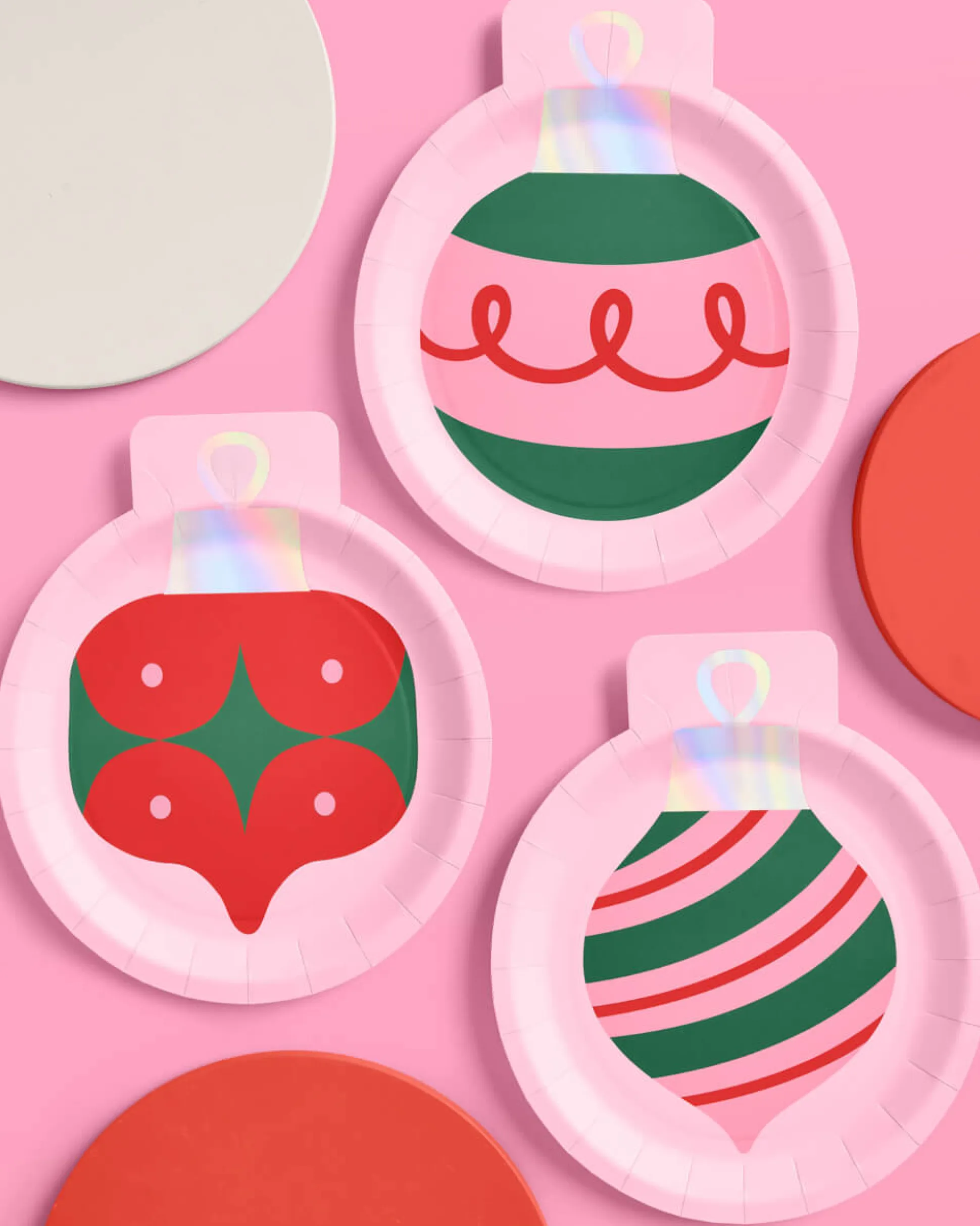 Ornament Plates - 24 paper plates