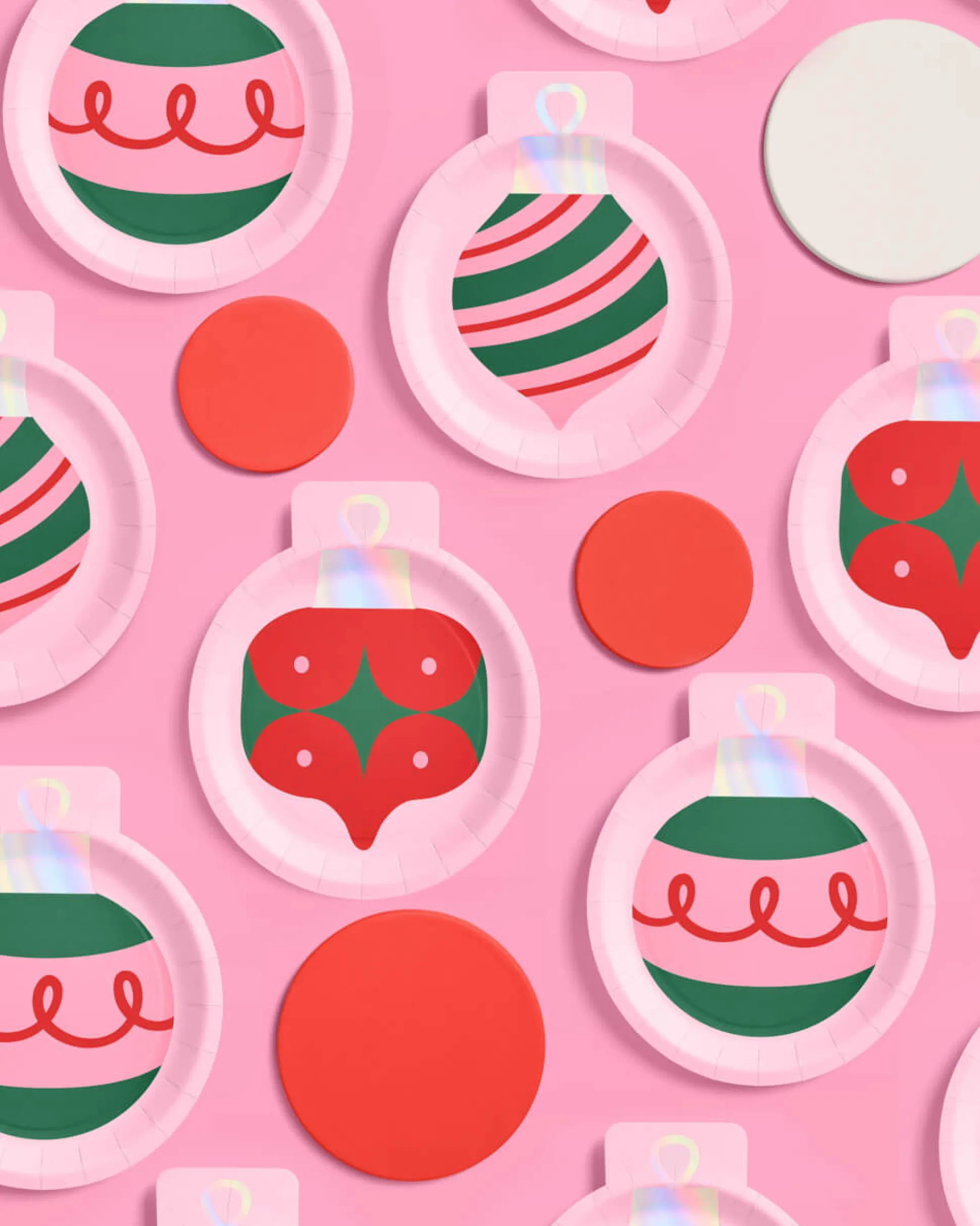 Ornament Plates - 24 paper plates