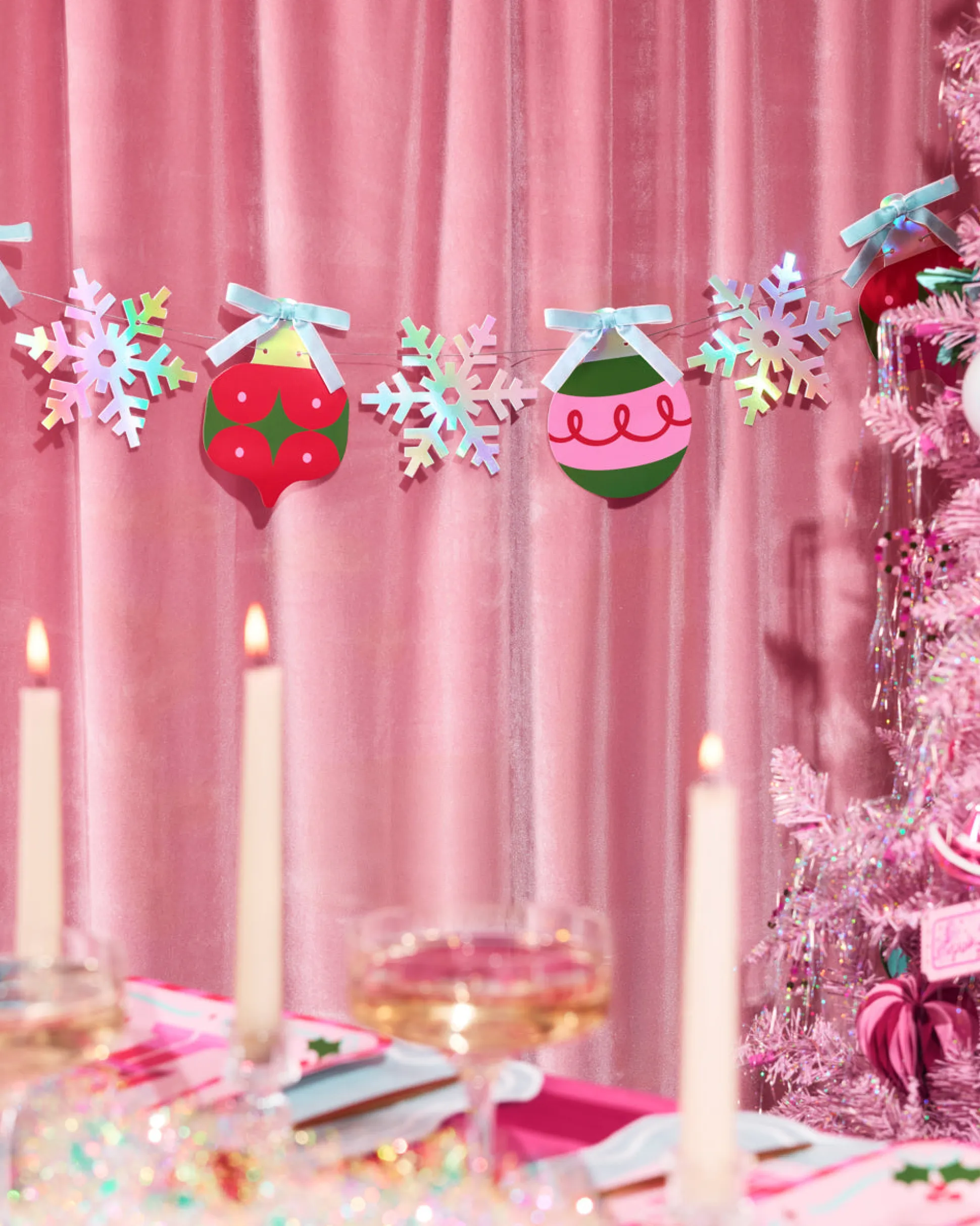 Ornament Snowflake Banner - iridescent foil banner