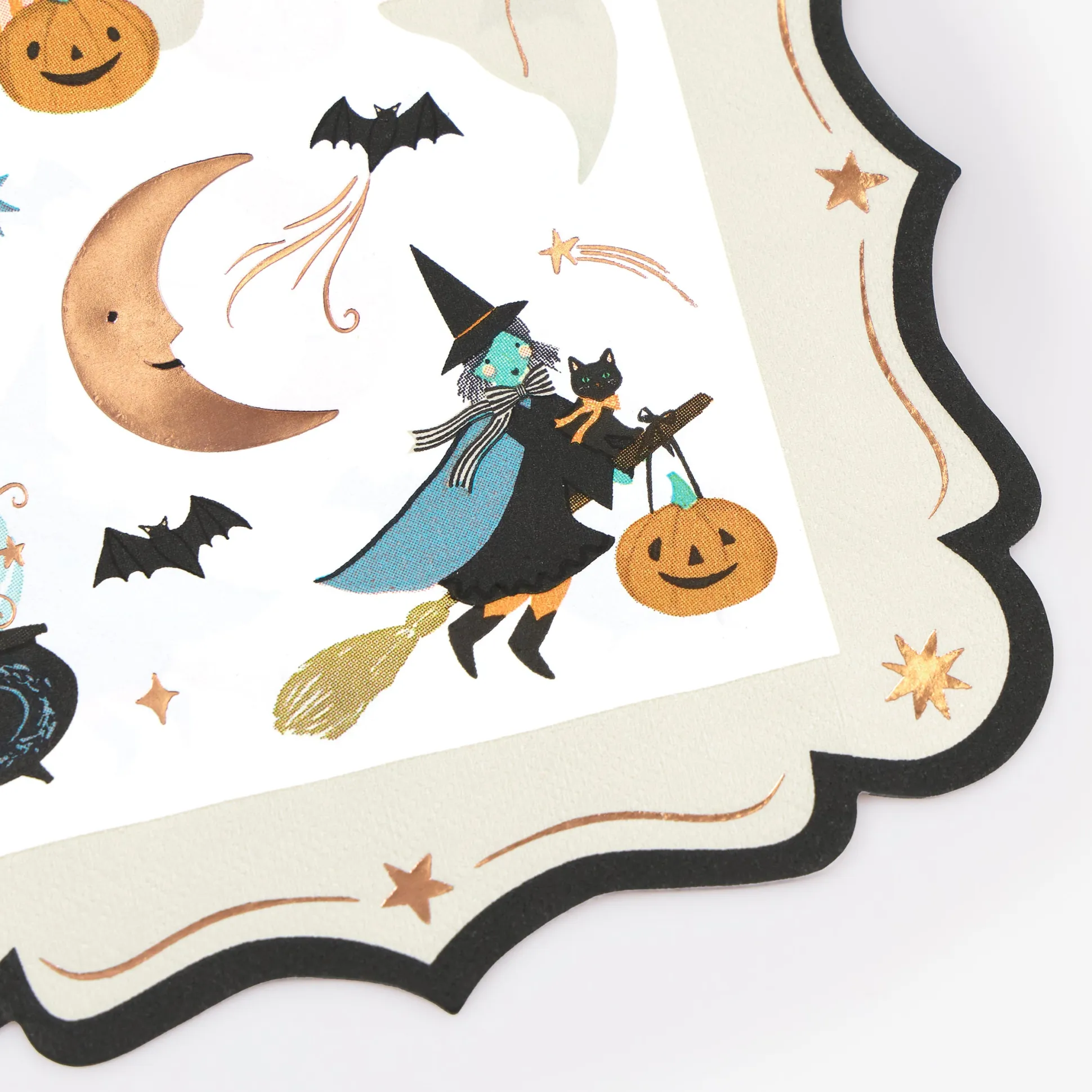 Ornate Edge Halloween Small Napkins (x 16)