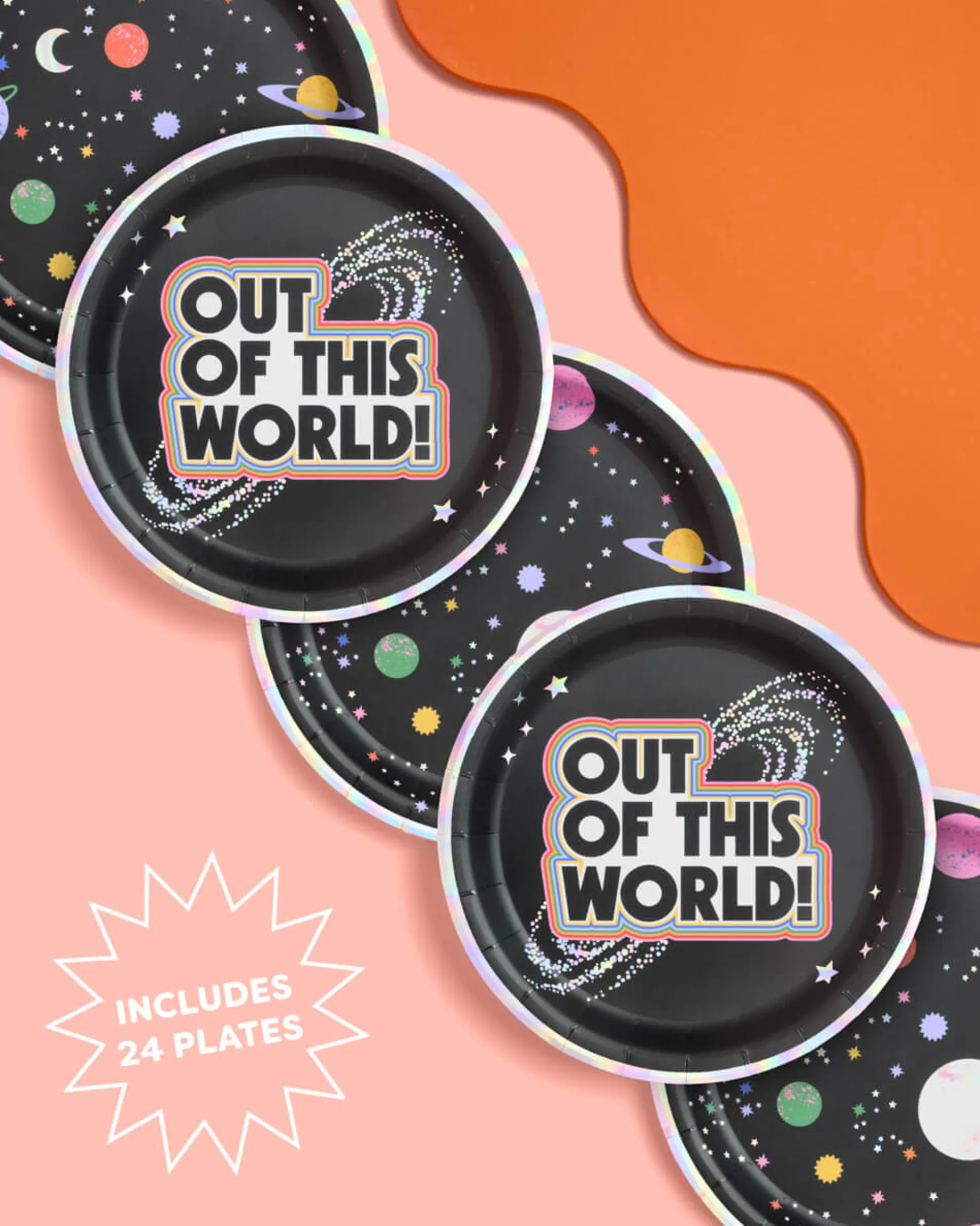 Out of This World Plates - 24 paper plates