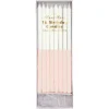 Pale Pink Glitter Dipped Candles