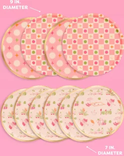 Palm Royale Plates - 32 paper plates, 2 sizes