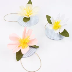 Paper Flower Hats, Assorted Pack of 6