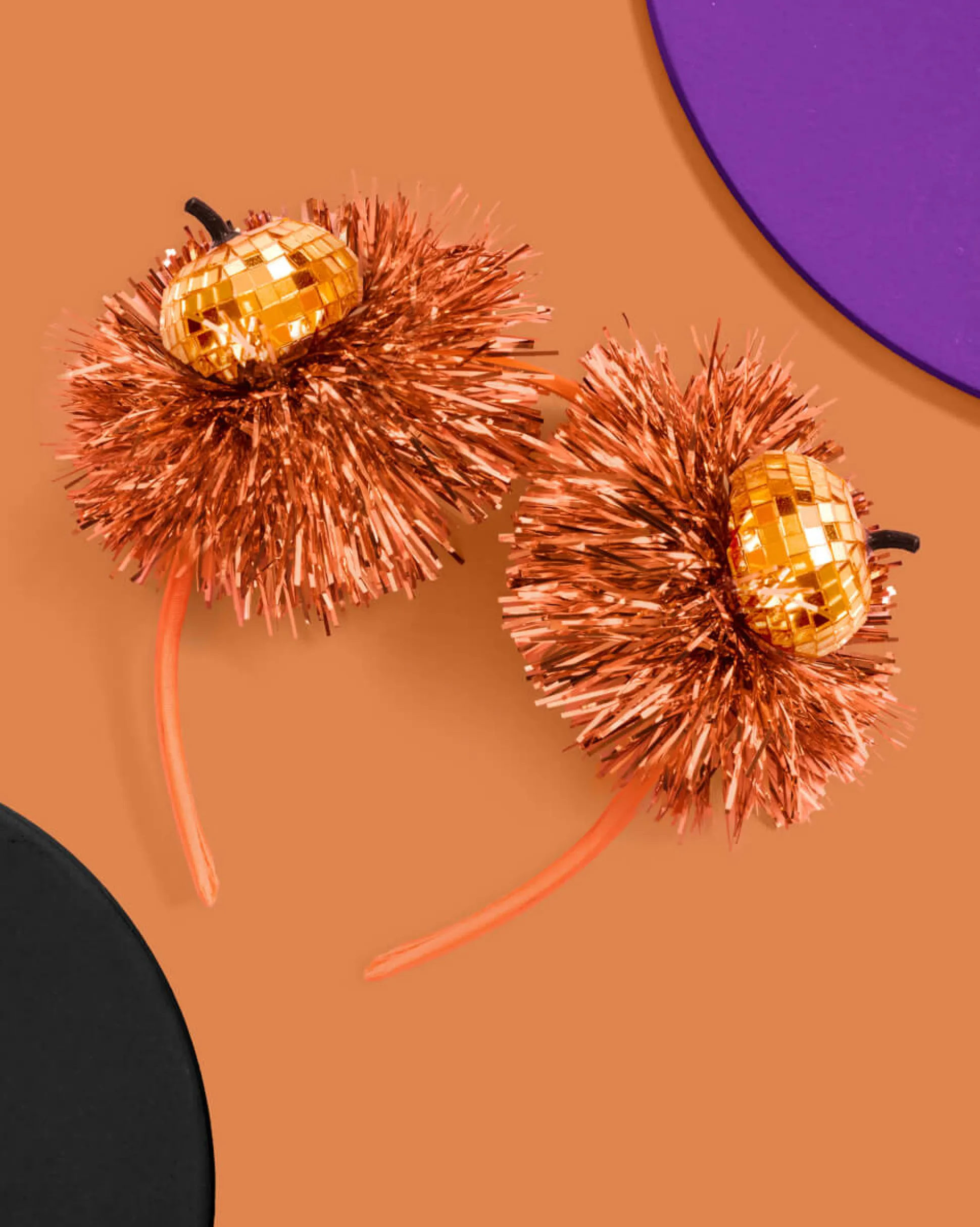 Party Pumpkin Headband - disco + fringe headband