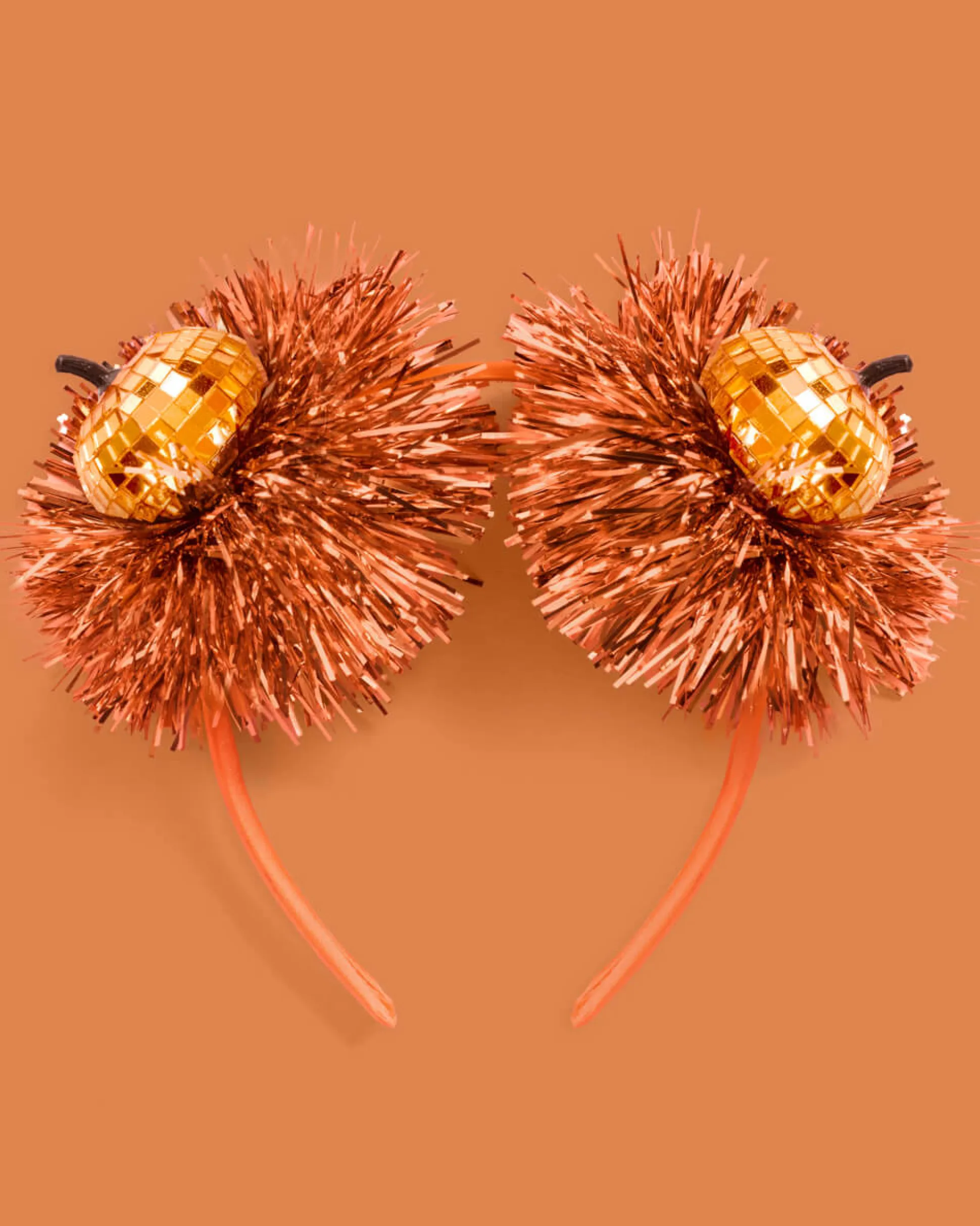 Party Pumpkin Headband - disco + fringe headband
