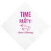 Party Unicorn Custom Napkin, Fuchsia Foil