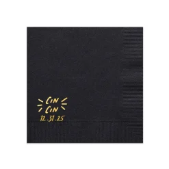 Pasta Party 'Cin Cin' Napkin, Gold Foil