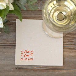 Pasta Party 'Cin Cin' Napkin, Gold Foil