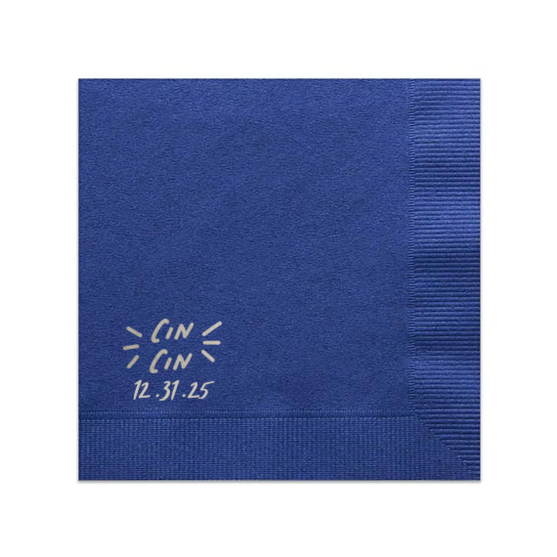 Pasta Party 'Cin Cin' Napkin, Silver Foil