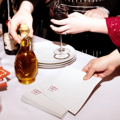 Pasta Party 'Cin Cin' Napkin, White Foil