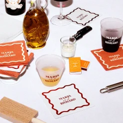 Pasta Party Custom Matchboxes, Silver Foil