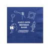 Pasta Party Hand-Drawn Napkin, White Foil