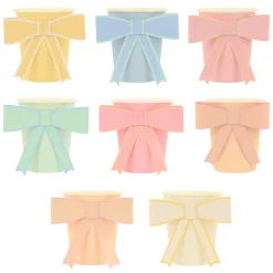 Pastel Bow Cups, Pack of 8