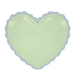 Pastel Heart Large Plates, Pack of 8