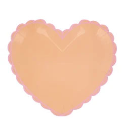 Pastel Heart Large Plates, Pack of 8