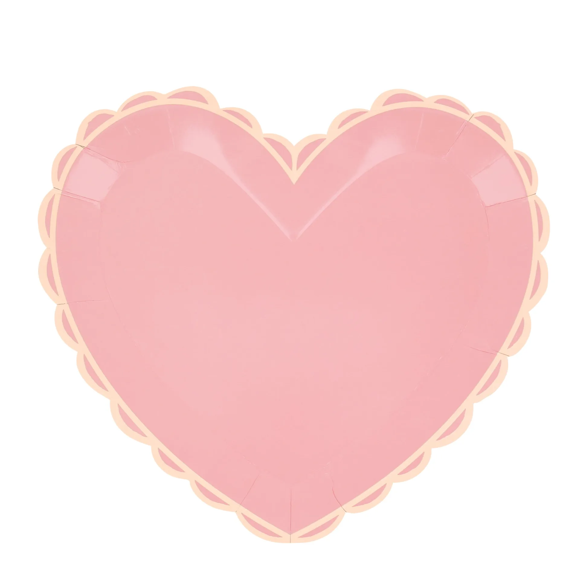Pastel Heart Large Plates, Pack of 8