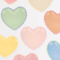 Pastel Heart Small Plates, Pack of 8