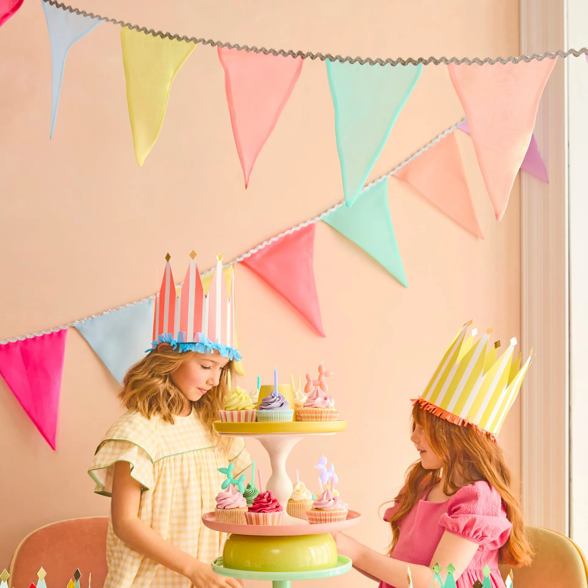Pastel Rainbow Organza Garland