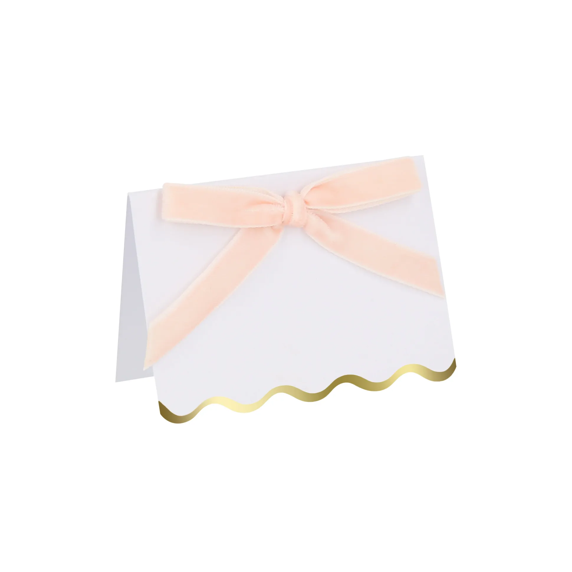 Pastel Velvet Bow Placecards, Pack of 6