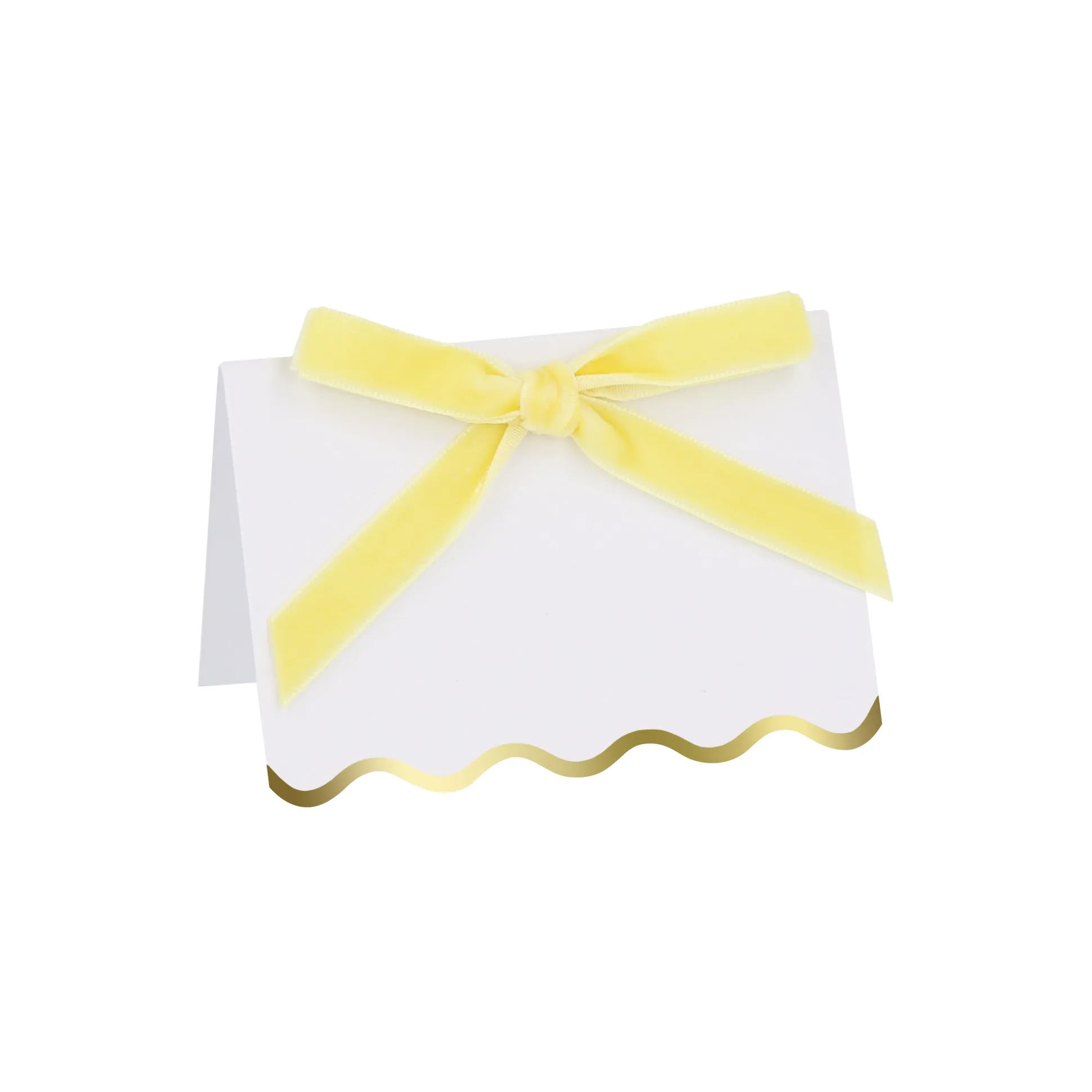 Pastel Velvet Bow Placecards, Pack of 6