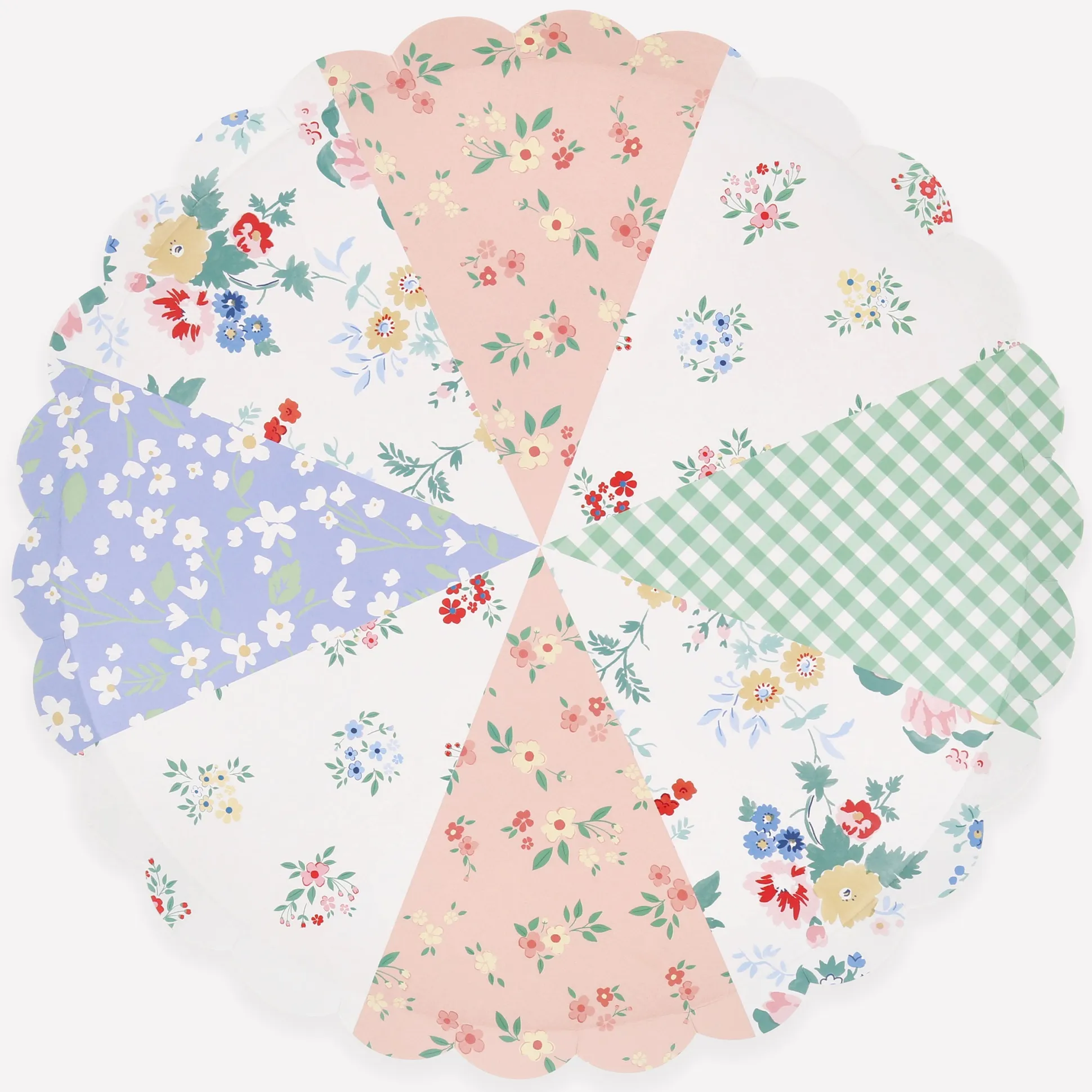 Patchwork Dinner Plates (x 8)