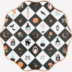 Patchwork Halloween Dinner Plates (x 8)