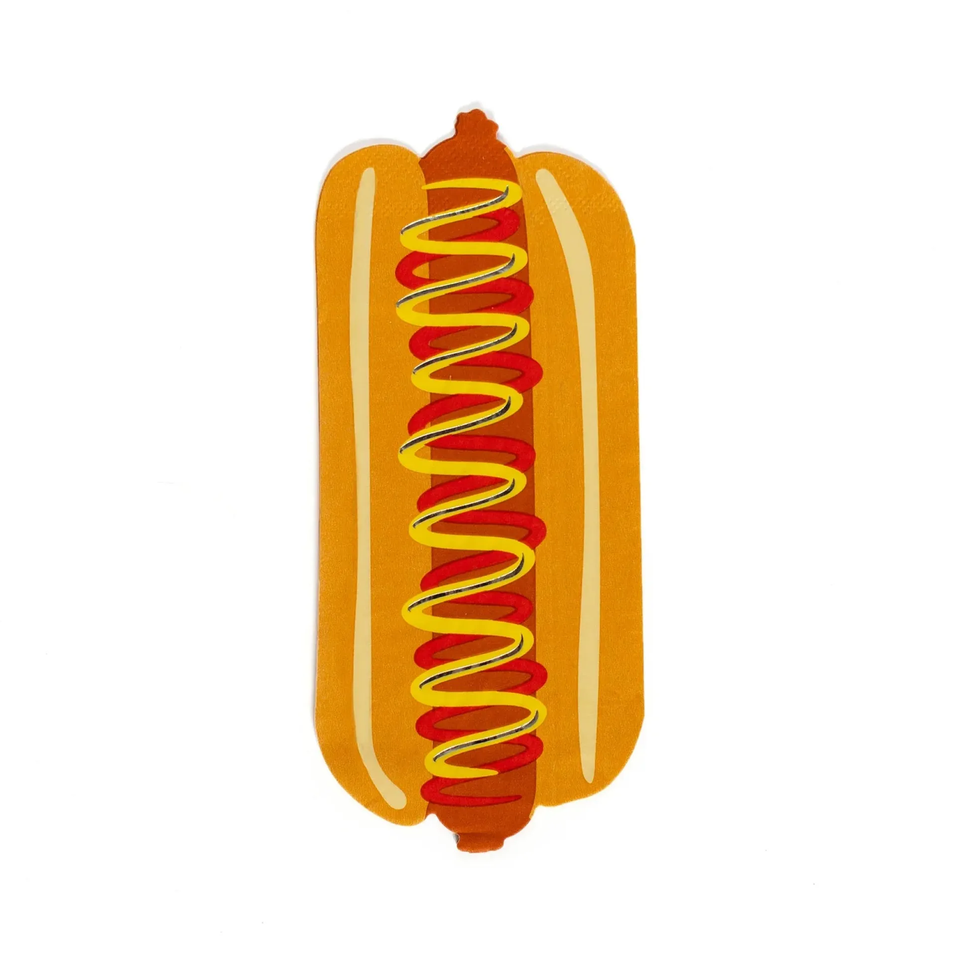 Patriotic Hot Dog Die-Cut Guest Napkins, Pack of 16