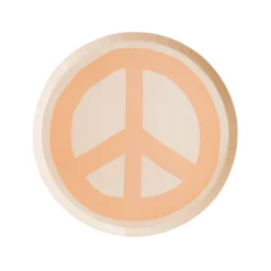 Peace & Love Peace Dessert Plates, Pack of 8