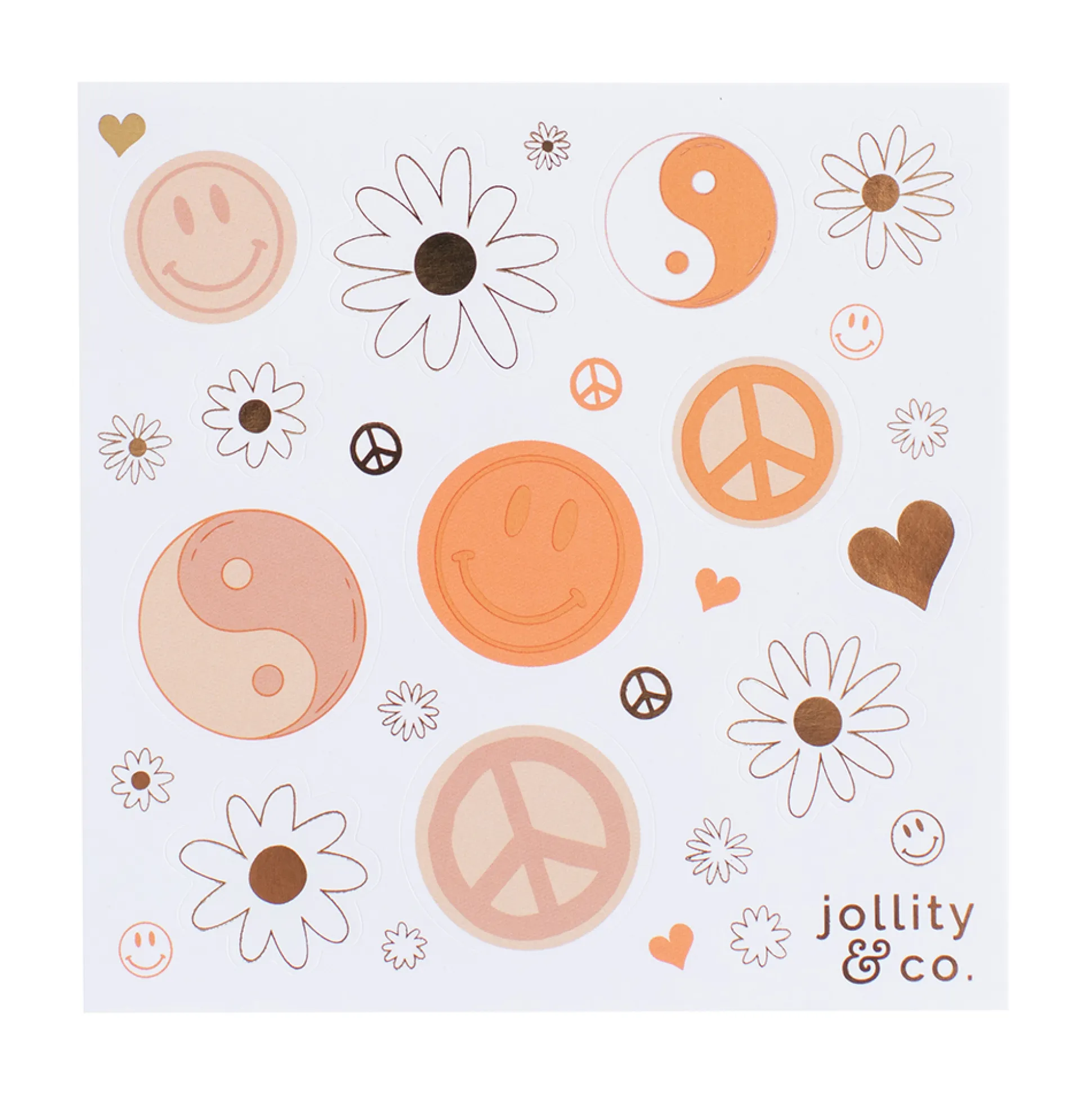 Peace & Love Sticker Set, Pack of 4
