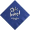 Personalized Oh Baby! Napkin, Silver Foil