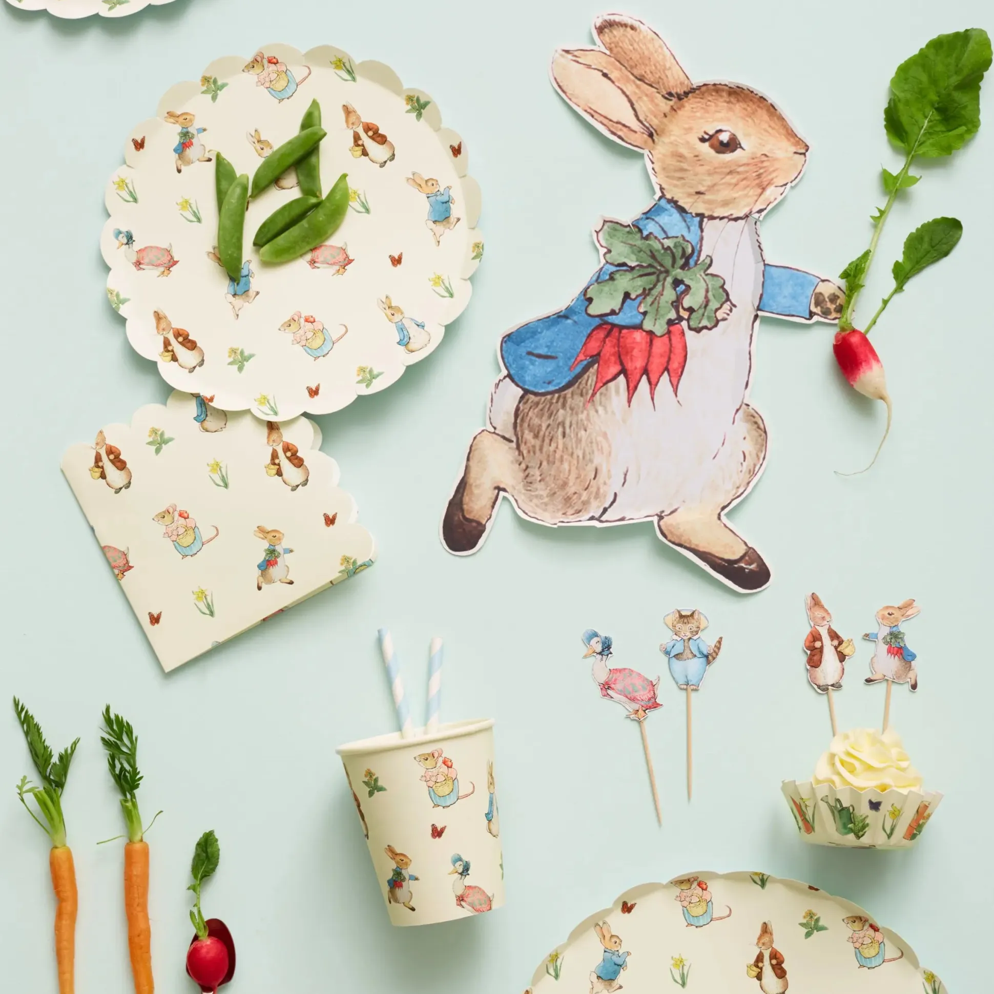 Peter Rabbit Plates. Pack of 12