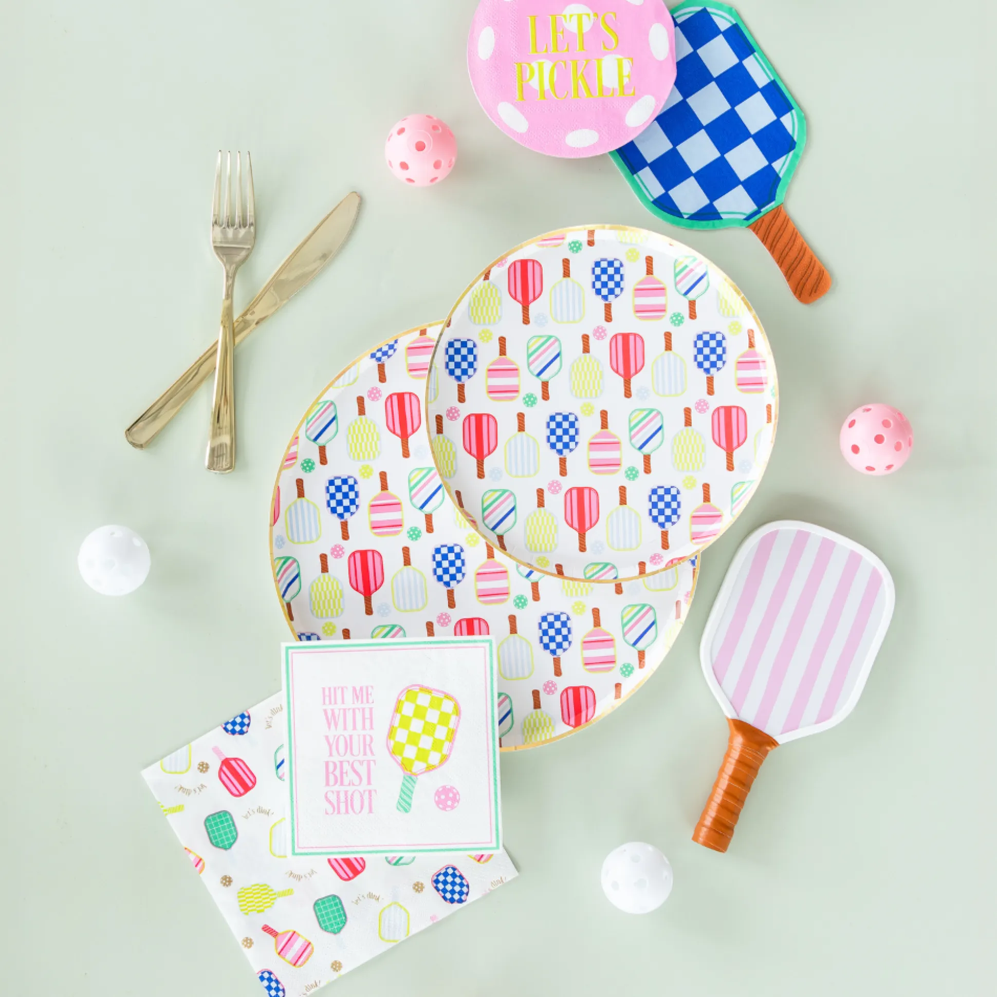Pickleball Social Club Dinner Plates, Pack of 8