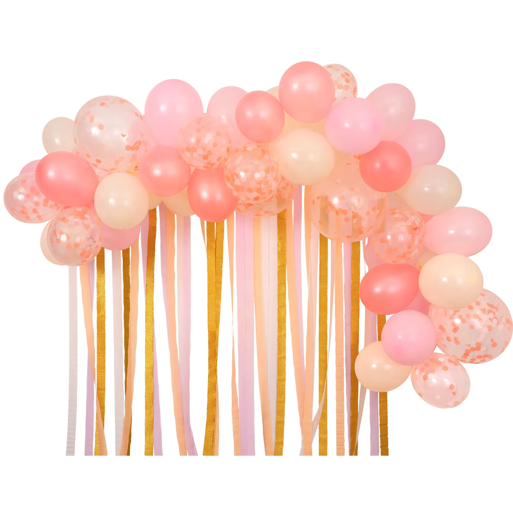 Pink Balloon Arch & Streamer Garland (x 50 balloons)