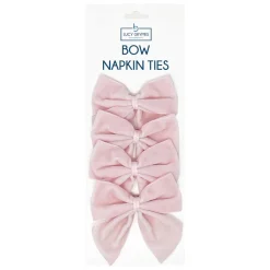 Pink Bow Napkin Ties, Pack of 4