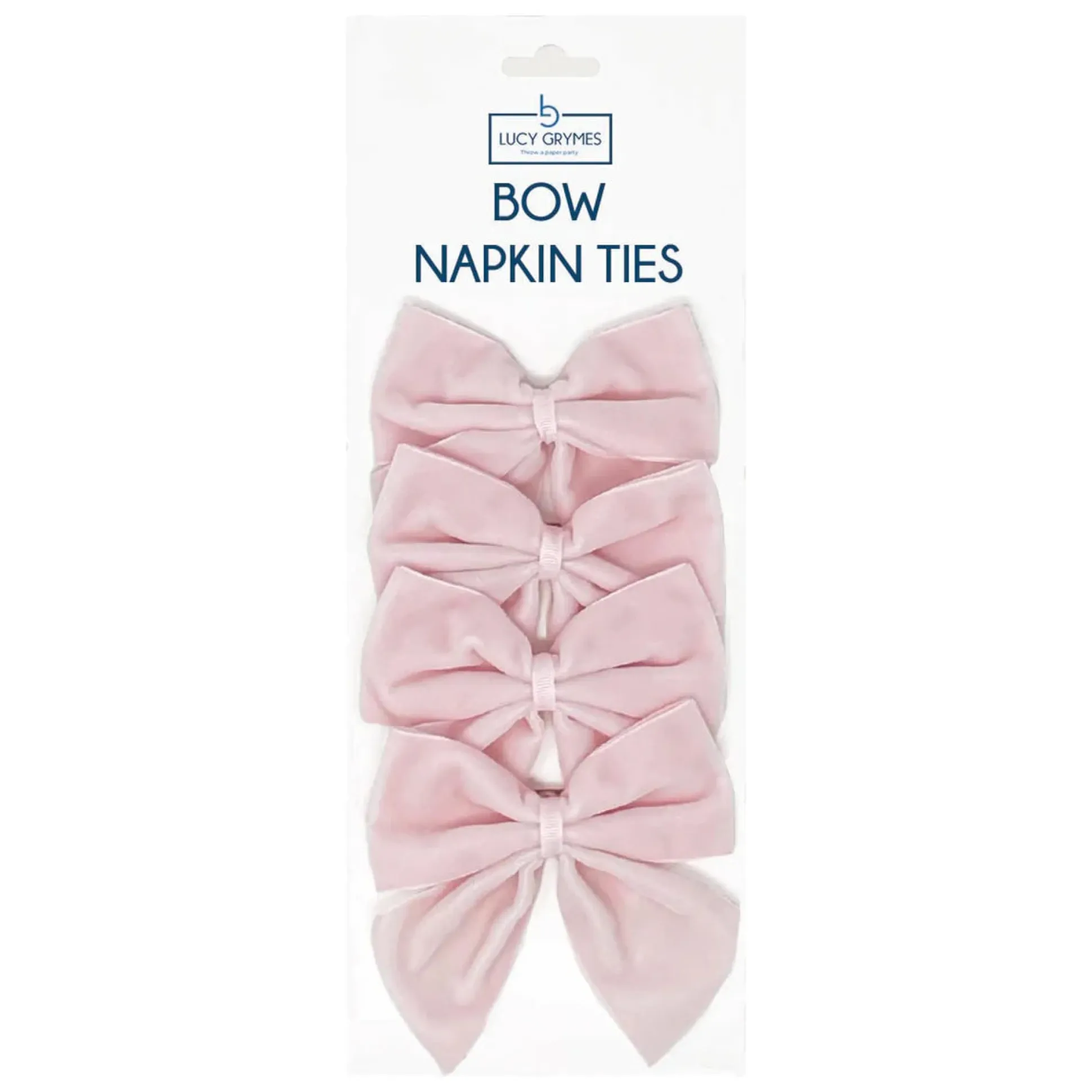 Pink Bow Napkin Ties, Pack of 4