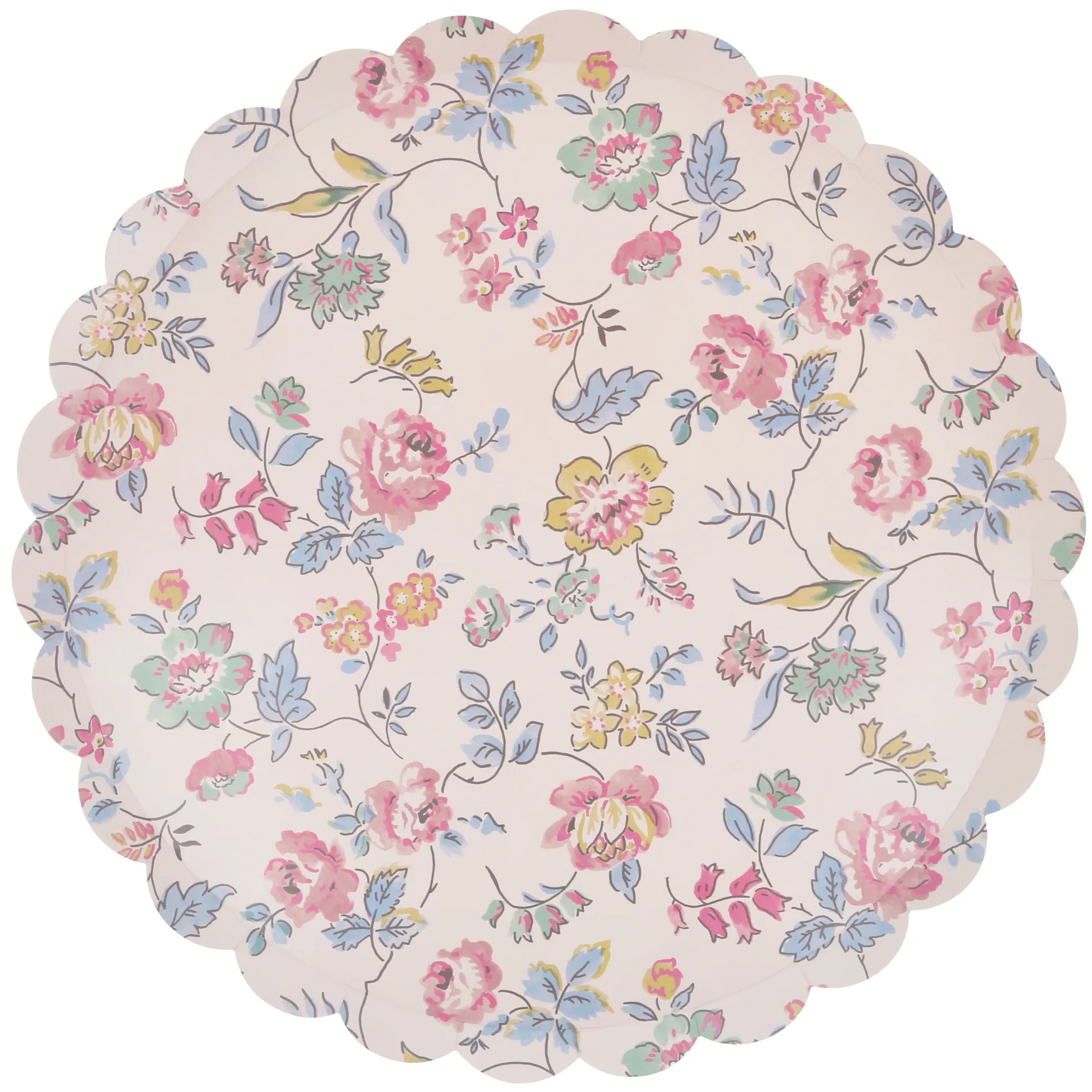 Pink Chintz Dinner Plates, Set of 8