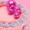 Pink Disco Cake Topper - Set of 4