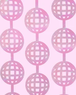 Pink Disco Curtain - Iridescent Foil Curtain
