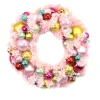 Pink Flocked Wreath