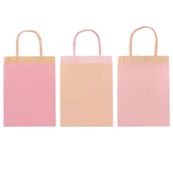 Pink Fringe Party Bags, Pack of 8