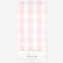 Pink Gingham Paper Tablecloth